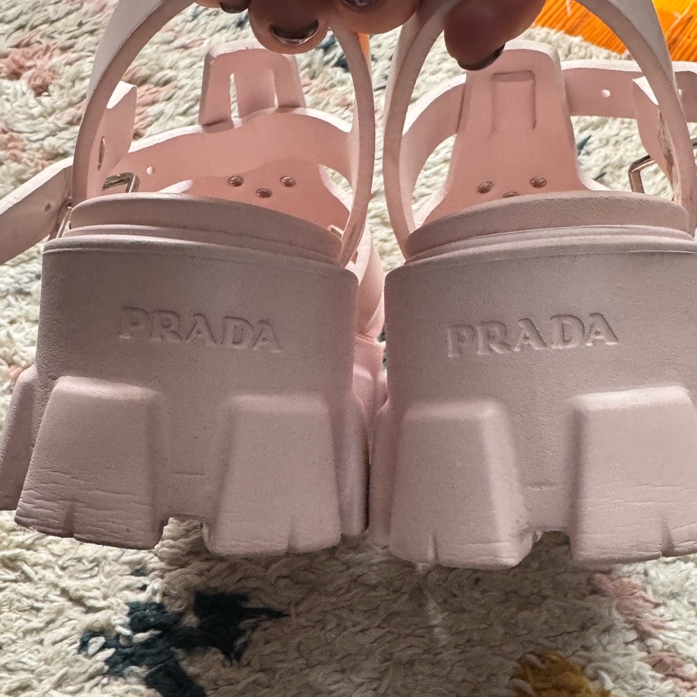 Prada Monolith Logo Plaque Platform Fisherman Sandals - Picture 8 of 10
